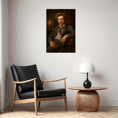 Jeremy Allen White Celebrity Poster Funny Celebrity Wall Art Pop Culture Decor Faux Oil Painting Art Print