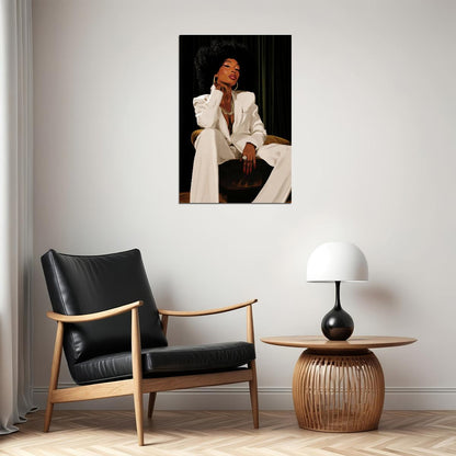 Black Woman Luxury Wall Art African American Poster Black Girl Art Print Living Room Office Dressing Room Classy Decor - xonomax