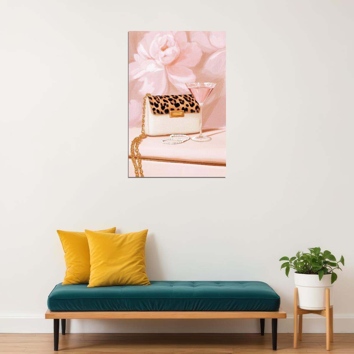 Coquette Wall Decor Soft Glam Girly Fashion Wall Art Pink Posters For Room Aesthetic Feminine Bathroom or Bedroom Decor - xonomax