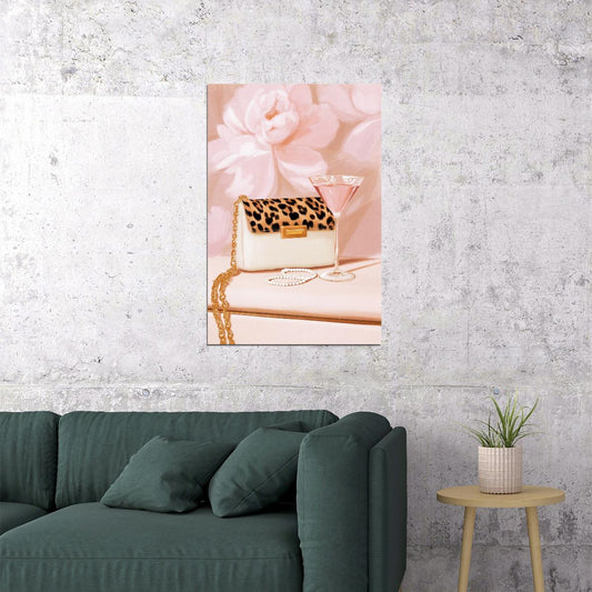 Coquette Wall Decor Soft Glam Girly Fashion Wall Art Pink Posters For Room Aesthetic Feminine Bathroom or Bedroom Decor - xonomax