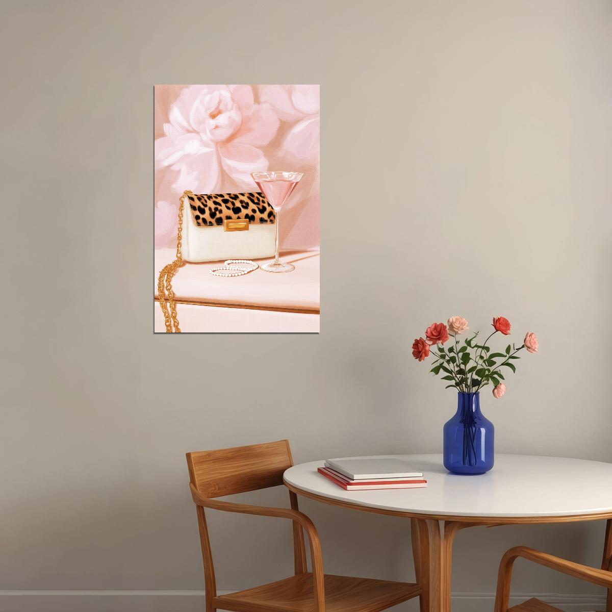 Coquette Wall Decor Soft Glam Girly Fashion Wall Art Pink Posters For Room Aesthetic Feminine Bathroom or Bedroom Decor - xonomax