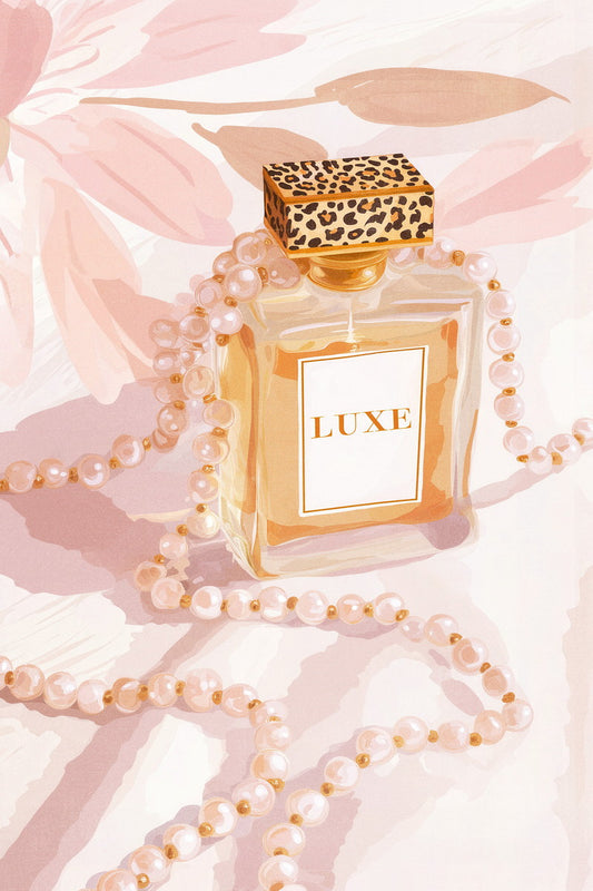 Coquette Wall Decor Leopard Perfume Bottle Wall Art Pink Posters For Room Aesthetic Feminine Bathroom or Bedroom Decor - xonomax