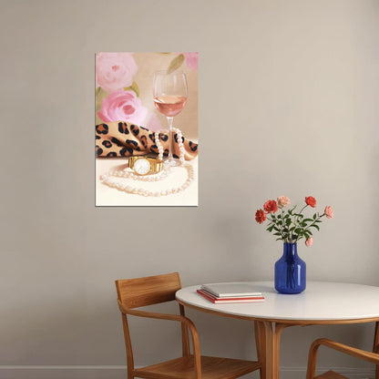 Coquette Wall Decor Soft Glam Fashion Wall Art Pink Posters For Room Aesthetic Feminine Bedroom or Bar Cart Decor - xonomax