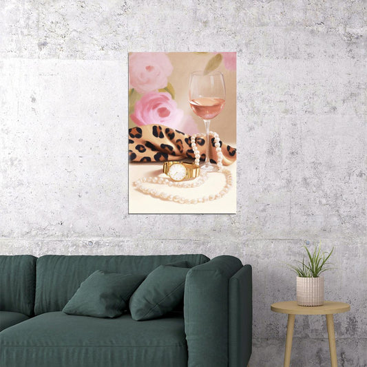 Coquette Wall Decor Soft Glam Fashion Wall Art Pink Posters For Room Aesthetic Feminine Bedroom or Bar Cart Decor - xonomax