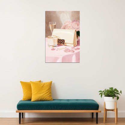 Coquette Wall Art Feminine Wall Decor Pink Posters For Room Aesthetic Fashion Bedroom or Vanity Decor - xonomax