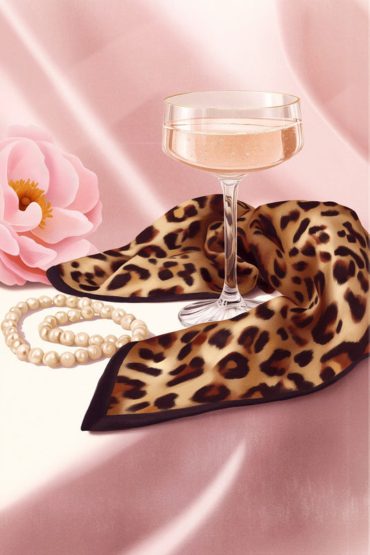 Coquette Cocktail Wall Art Girly Leopard Fashion Art Posters For Room Aesthetic Feminine Bar Cart Decor Print - xonomax