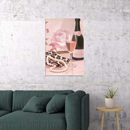 Coquette Wall Art Feminine Wall Decor Pink Posters For Room Aesthetic Soft Pink Bar Cart Decor - xonomax