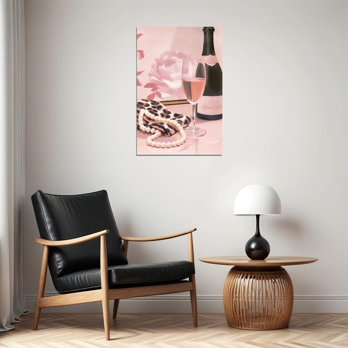 Coquette Wall Art Feminine Wall Decor Pink Posters For Room Aesthetic Soft Pink Bar Cart Decor - xonomax