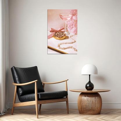 Soft Coquette Wall Art Girly Fashion Wall Decor Pink Posters For Room Aesthetic Feminine Bathroom Bar Cart Bedroom Decor - xonomax