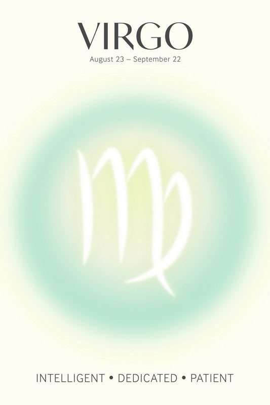 Virgo Astrology Aura Poster Spiritual Zodiac Sign Wall Art with Pastel Gradient Dreamy Soft Abstract Print Celestial Ethereal Aesthetic Decor for Bedroom Dorm Home Office - xonomax