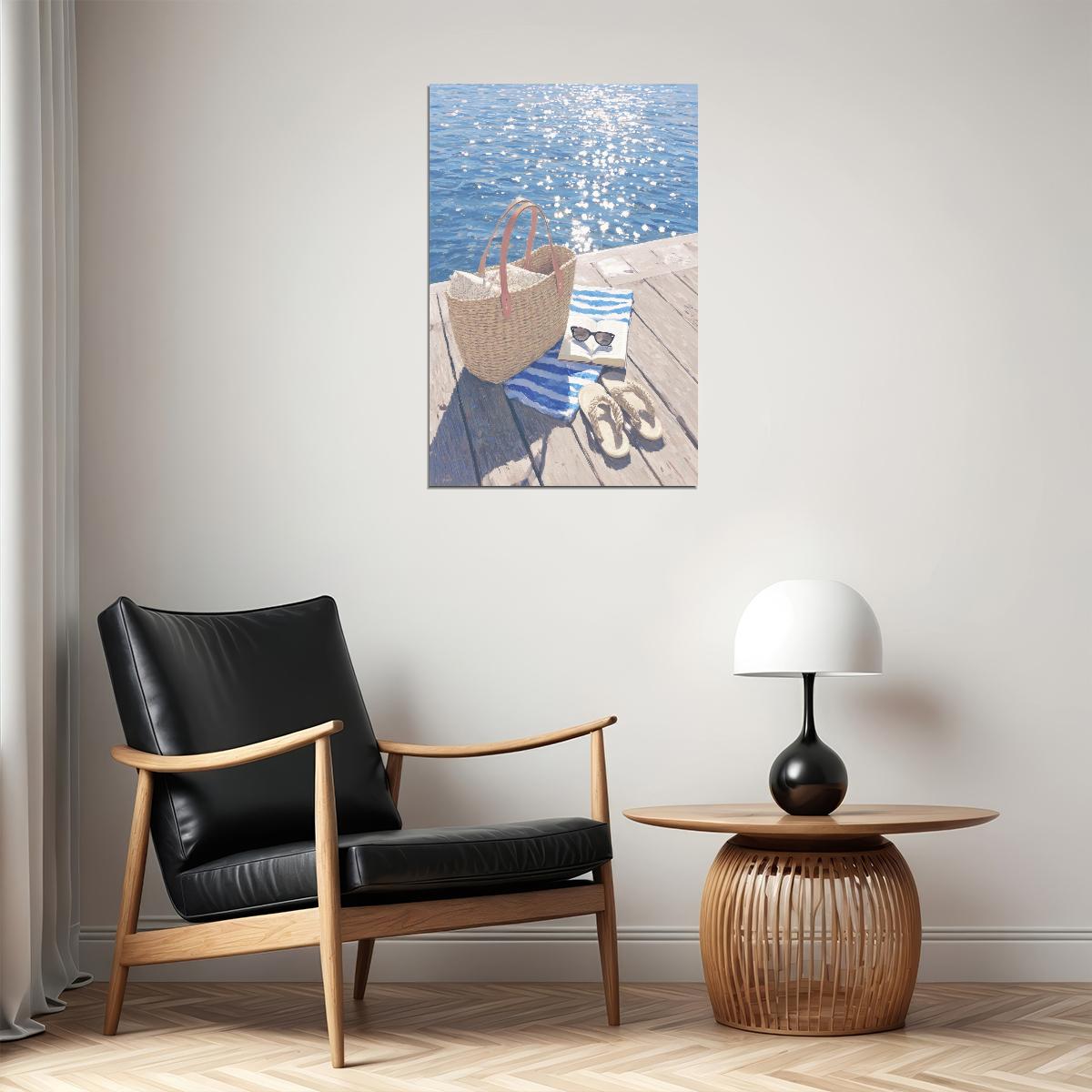 Coastal Granddaughter Painting Bookish Wall Art Coastal Cowgirl Beach Picnic for Teen Girls Room or Beachy Bedroom Aesthetic - xonomax