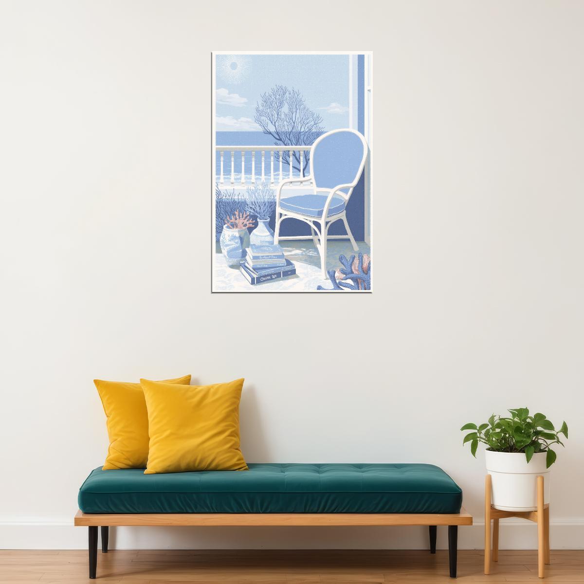 Bookish Poster Coastal Granddaughter Room Decor Coastal Wall Art Ocean View Bookish Decor Beachy Room Aesthetic - xonomax