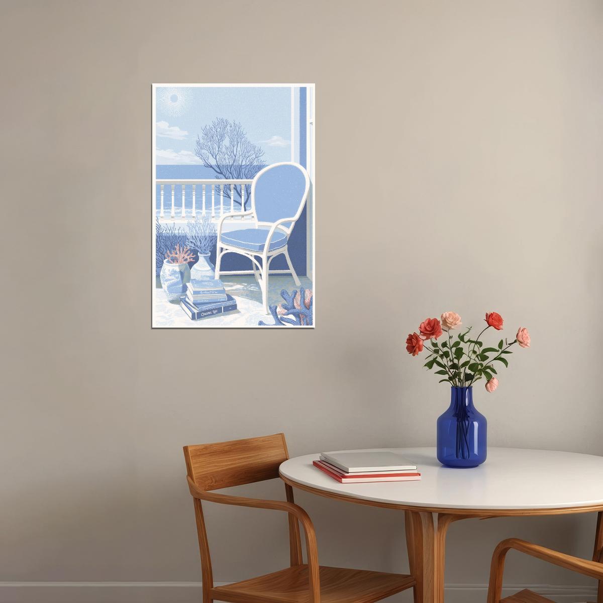 Bookish Poster Coastal Granddaughter Room Decor Coastal Wall Art Ocean View Bookish Decor Beachy Room Aesthetic - xonomax