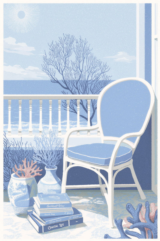 Bookish Poster Coastal Granddaughter Room Decor Coastal Wall Art Ocean View Bookish Decor Beachy Room Aesthetic