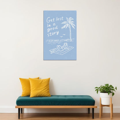Bookish Poster Coastal Granddaughter Room Decor Nautical Wall Art Beachy Room Decor for Teen Girls Coastal Cowgirl Aesthetic - xonomax