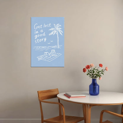 Bookish Poster Coastal Granddaughter Room Decor Nautical Wall Art Beachy Room Decor for Teen Girls Coastal Cowgirl Aesthetic - xonomax
