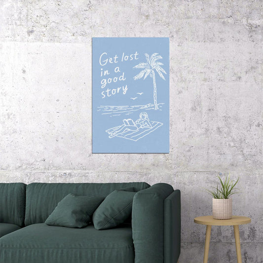 Bookish Poster Coastal Granddaughter Room Decor Nautical Wall Art Beachy Room Decor for Teen Girls Coastal Cowgirl Aesthetic - xonomax