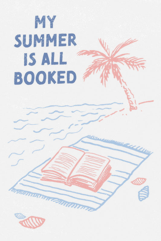My Summer Is All Booked Bookish Poster Coastal Granddaughter Room Decor Coastal Wall Art Beachy Room Decor for Library - xonomax