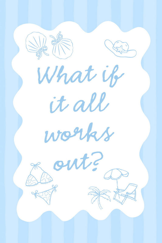Coastal Granddaughter Motivational Poster What If It All Works Out Wall Art Positive Affirmations Wall Decor
