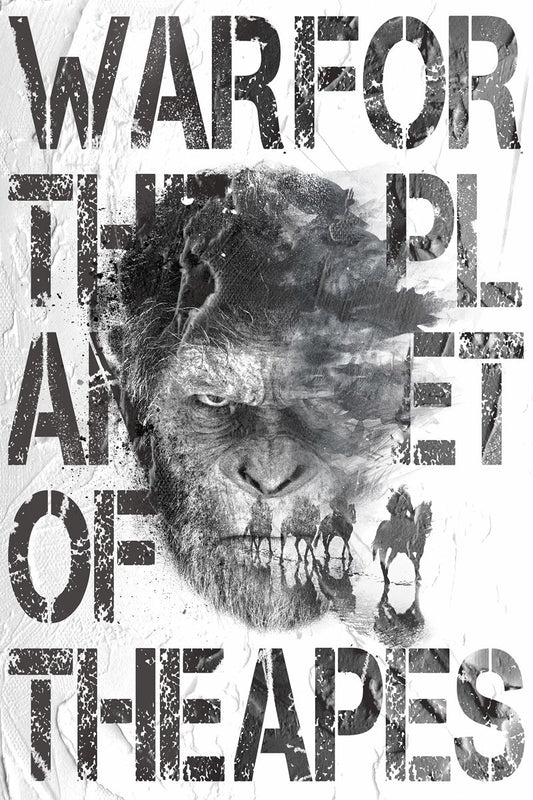 War For The Planet Of The Apes Art Movie Poster