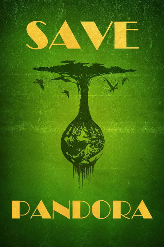 Avatar Save Pandora Art Movie Poster