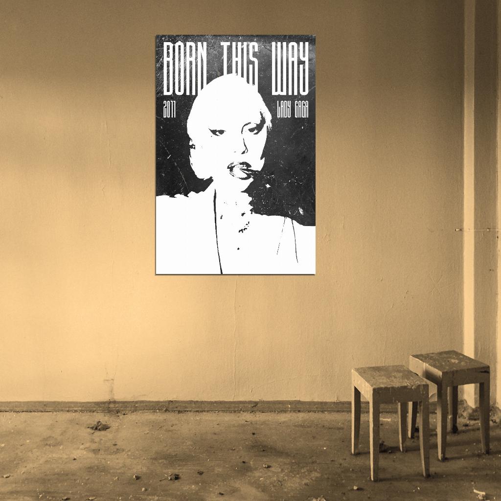 Lady Gaga Born This Way Album Cover 2011 Art Music Poster