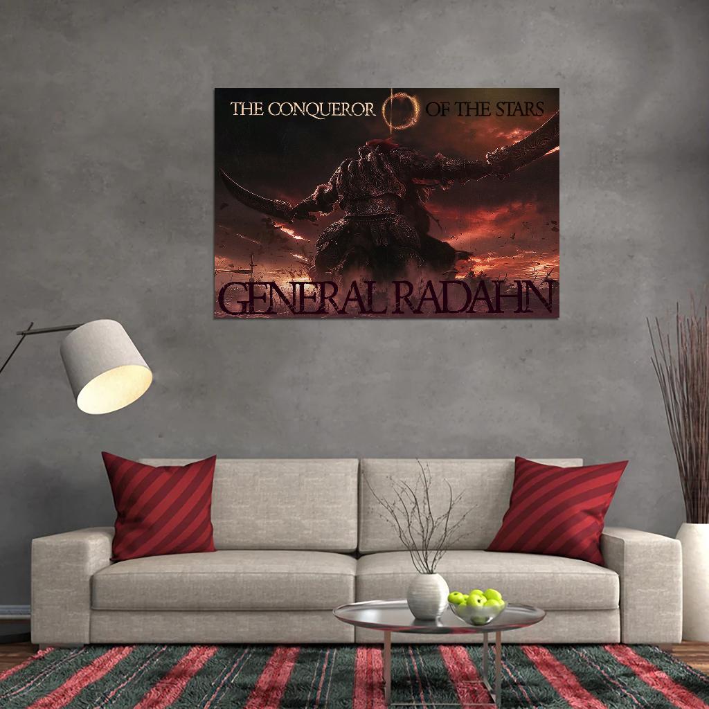 The Conqueror Of The Stars General Radahn Elden Ring Game Poster