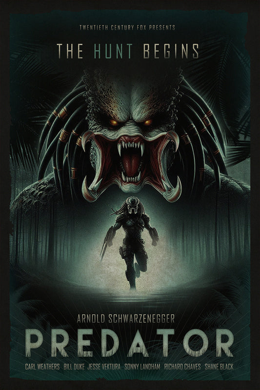 The Hunts Begin Predator Art Movie Poster