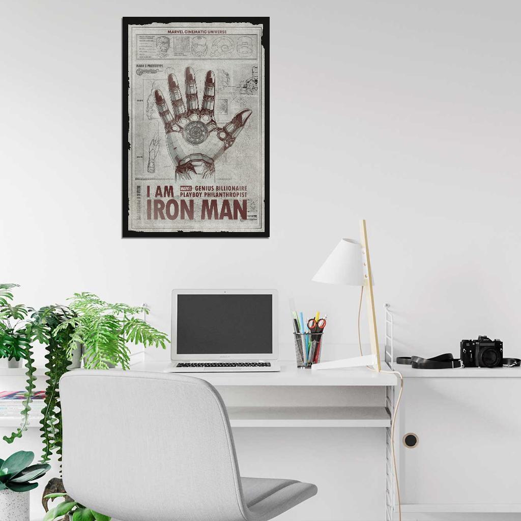 Genius Billionaire Philanthropist Iron Man Hand Movie Poster