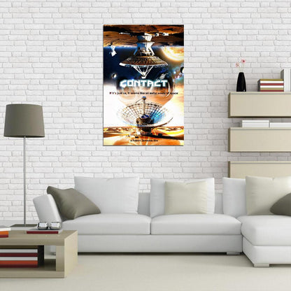 Contact 1997 Movie Poster Robert Zemeckis Jodie Foster Matthew McConaughey Sci-Fi Home Decor For Living Room Aesthetic Cool Theater Room Wall Art - xonomax