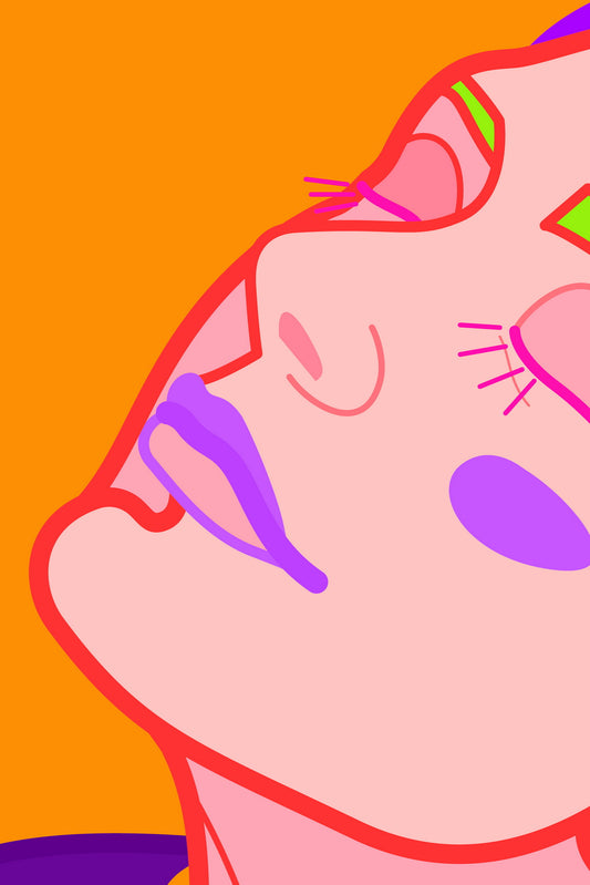 Close-up Portrait Of A Girl With Closed Eyes In The Author's Style Poster - xonomax