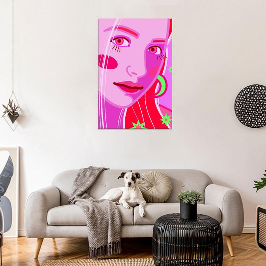 Bright Close-up Portrait Poster Of A Girl With A Gentle Look In The Author's Style - xonomax