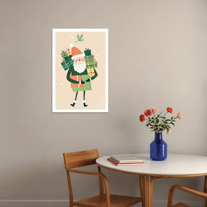 Adorable Christmas Penguin Kids Poster Winter Nursery Wall Art Festive Decor with Christmas Tree Cute Gift for Kids Holiday Room - xonomax