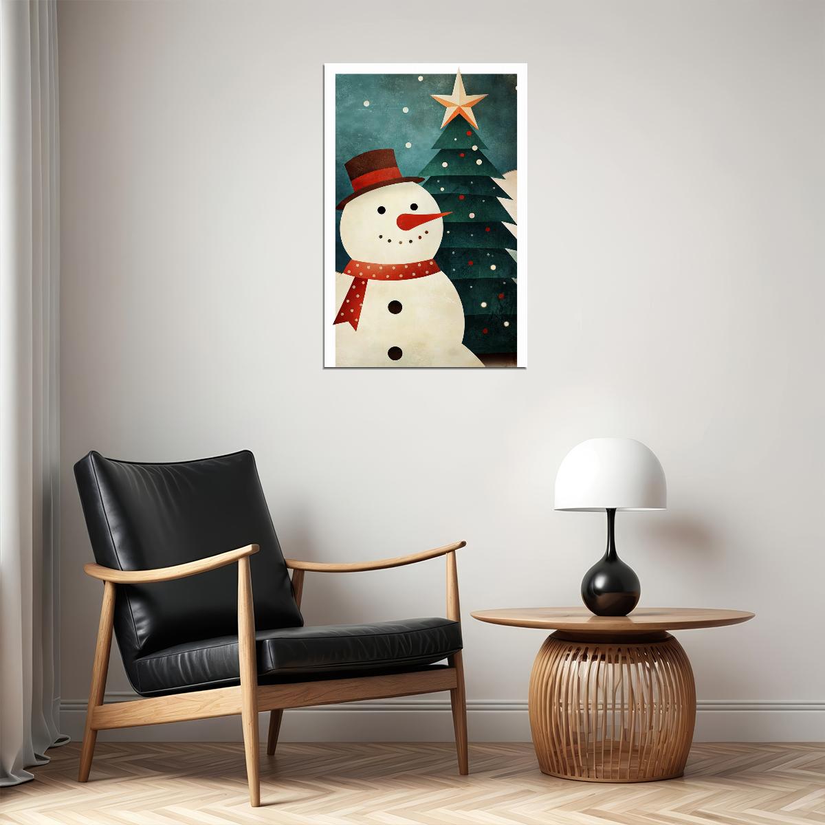 Merry Christmas Menorah Poster Wall Art Print Festive Holiday Decor Hanukkah Celebration Unique Seasonal Artwork - xonomax