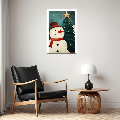 Merry Christmas Menorah Poster Wall Art Print Festive Holiday Decor Hanukkah Celebration Unique Seasonal Artwork - xonomax