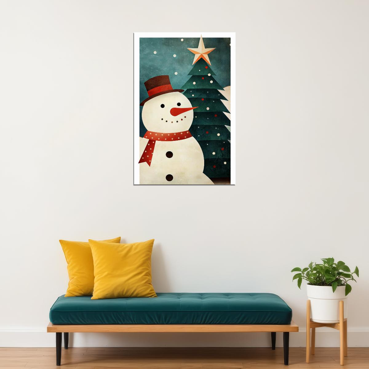 Merry Christmas Menorah Poster Wall Art Print Festive Holiday Decor Hanukkah Celebration Unique Seasonal Artwork - xonomax