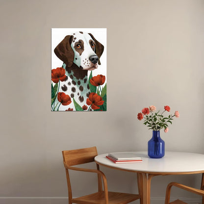Elegant Dalmatian Dog Poster Wall Art Print Minimalist Decor Soft Beige Background Ideal for Modern Interiors - xonomax