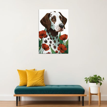 Elegant Dalmatian Dog Poster Wall Art Print Minimalist Decor Soft Beige Background Ideal for Modern Interiors - xonomax