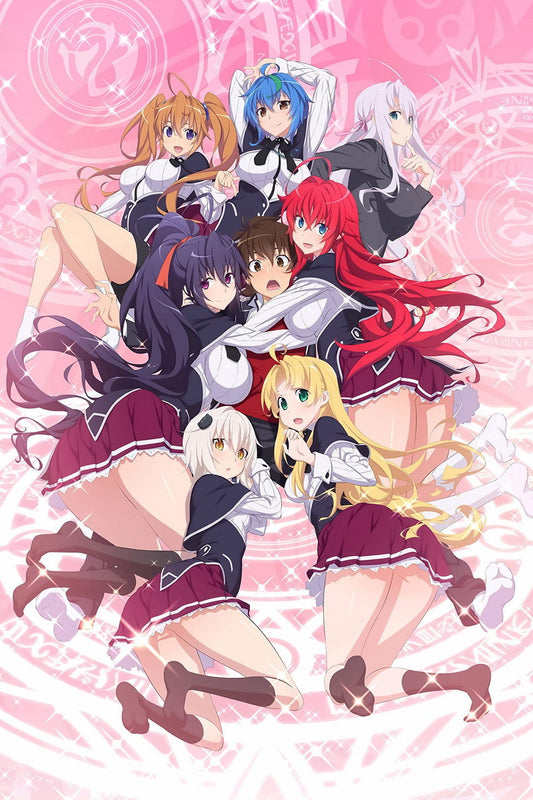 High School Dxd Issei Hyoudou Rias Gremory Girls Action Anime Poster Manga Art