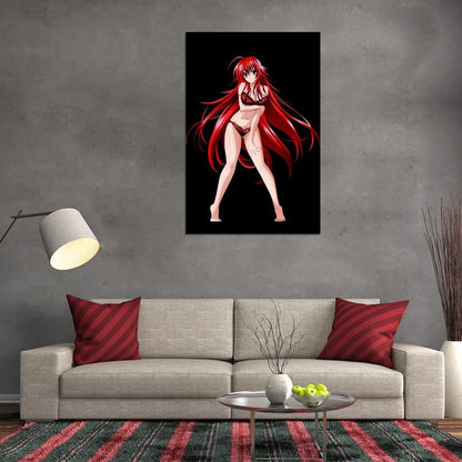 High School Dxd Rias Gremory Sexy Redhead Action Anime Poster Manga Art