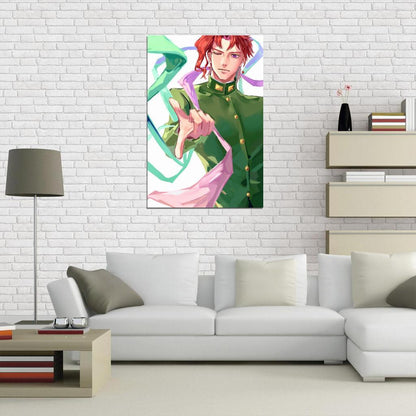 Jojo No Kimyou Na Bouken Jojo's Bizarre Adventure Kakyoin Noriaki Fighting Supernatural Anime Poster Manga Art