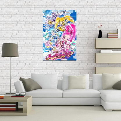 Fresh Pretty Cure! Fresh Precure Heartcatch Precure! Love Momozono Miki Aono Inori Yamabuki Setsuna Higashi Magical Girl Anime Poster Manga Art