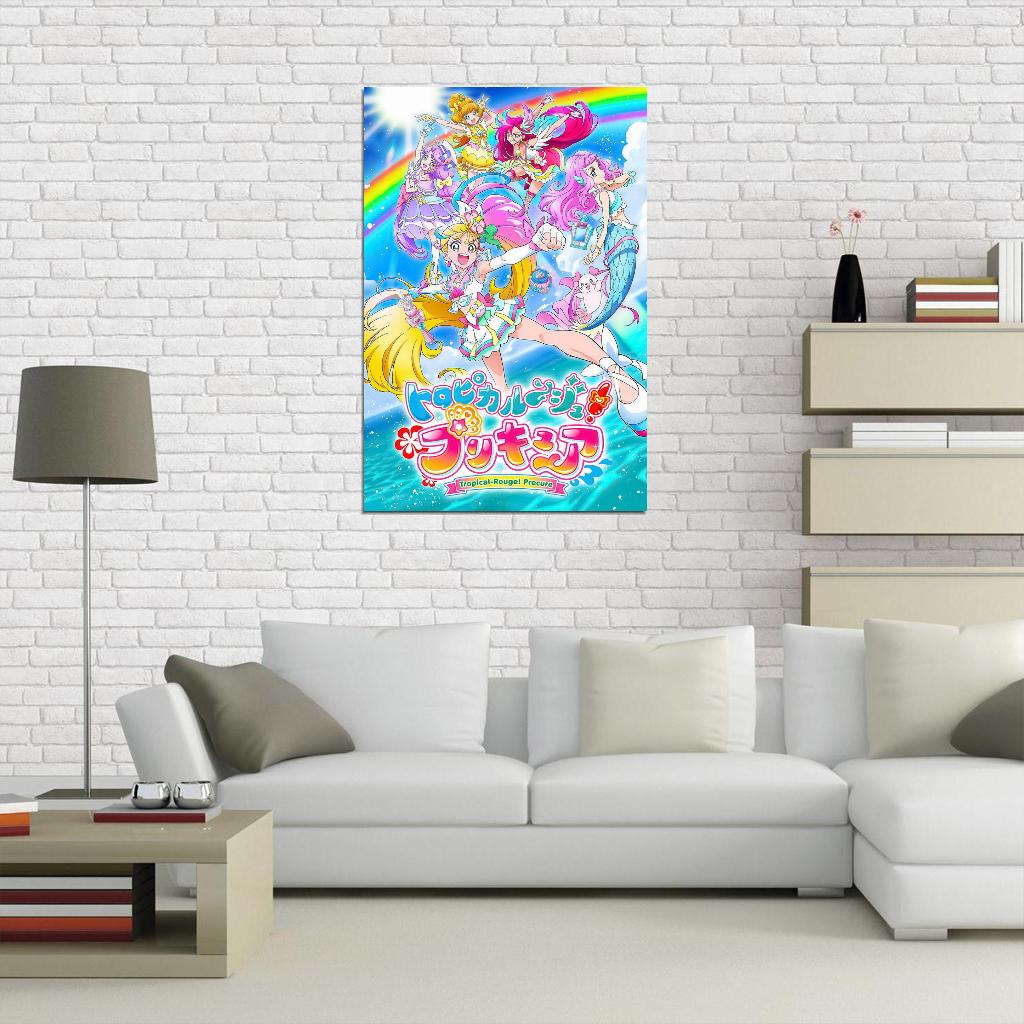 Fresh Pretty Cure! Fresh Precure Love Momozono Miki Aono Inori Yamabuki Setsuna Higashi Magical Girl Anime Poster Manga Art