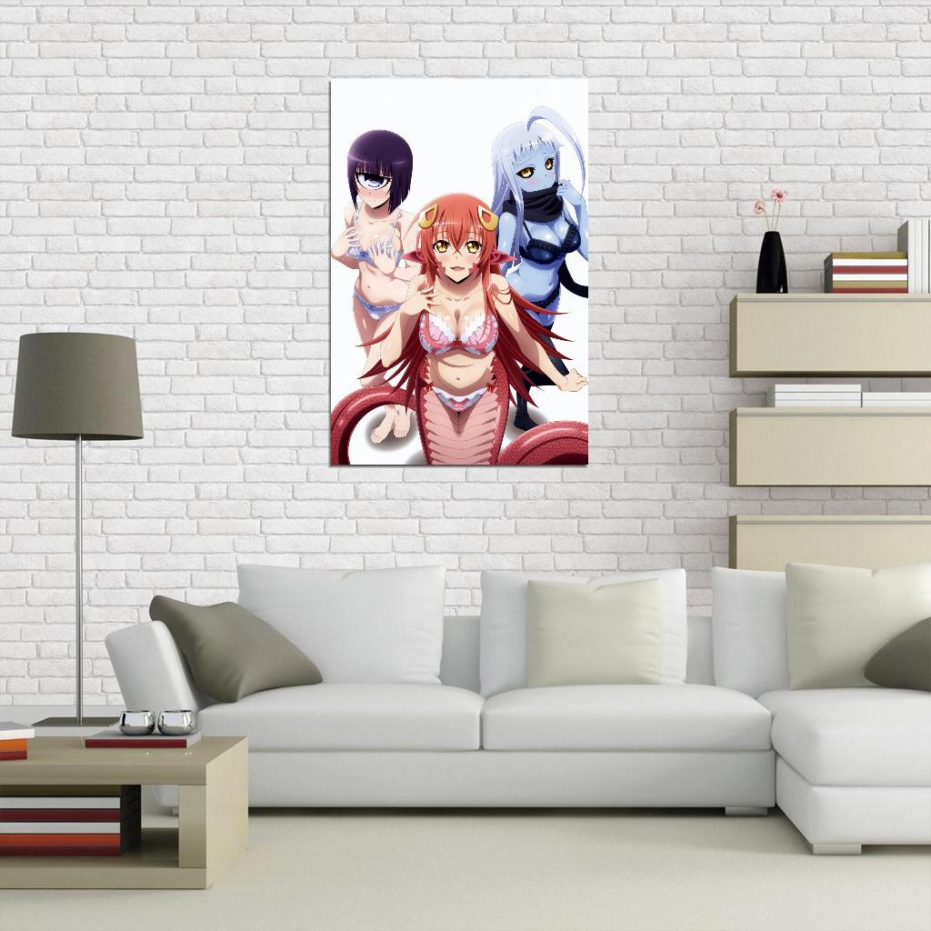 Monster Musume No Iru Nichijou Monster Musume Everyday Life With Monster Girls Lala Miia Manako Anime Poster Manga Art Sexy