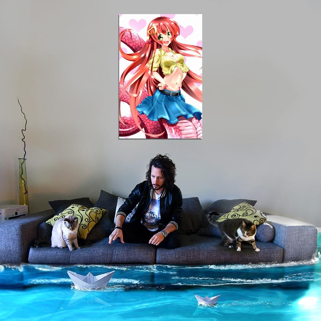 Monster Musume No Iru Nichijou Monster Musume Everyday Life With Monster Girls Miia Anime Poster Manga Art