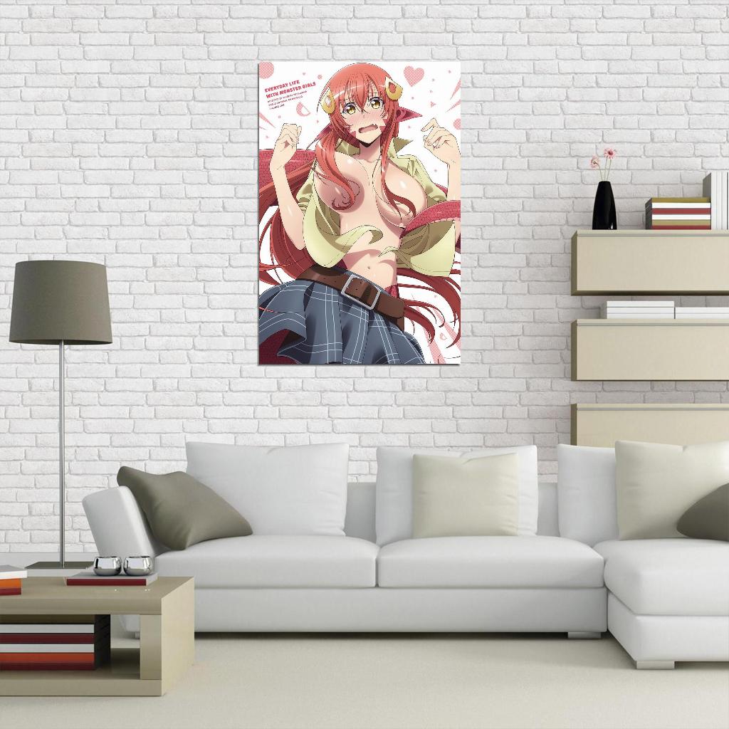 Monster Musume No Iru Nichijou Monster Musume Everyday Life With Monster Girls Miia Anime Poster Manga Art Boobs