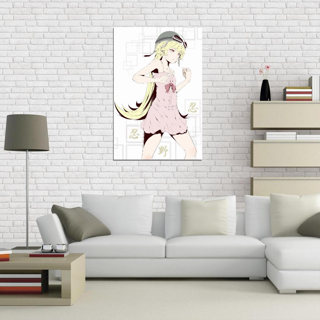 Monogatari Bakemonogatari Nisemonogatari Oshino Shinobu Series Supernatural Romance Anime Poster Manga Art