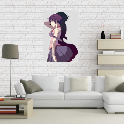 Monogatari Bakemonogatari Nisemonogatari Senjougahara Hitagi Series Supernatural Romance Anime Poster Manga Art