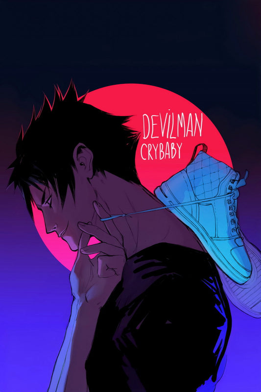 Devilman Crybaby Akira Fudo Ryo Asuka Horror Supernatural Anime Poster Manga Art