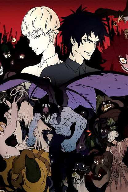 Devilman Crybaby Akira Fudo Ryo Asuka Horror Supernatural Anime Poster Manga Art